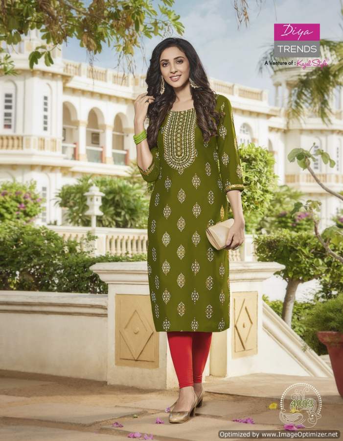 Victorias 4 Heavy Rayon Regular Wear Embroidery Kurti Collection